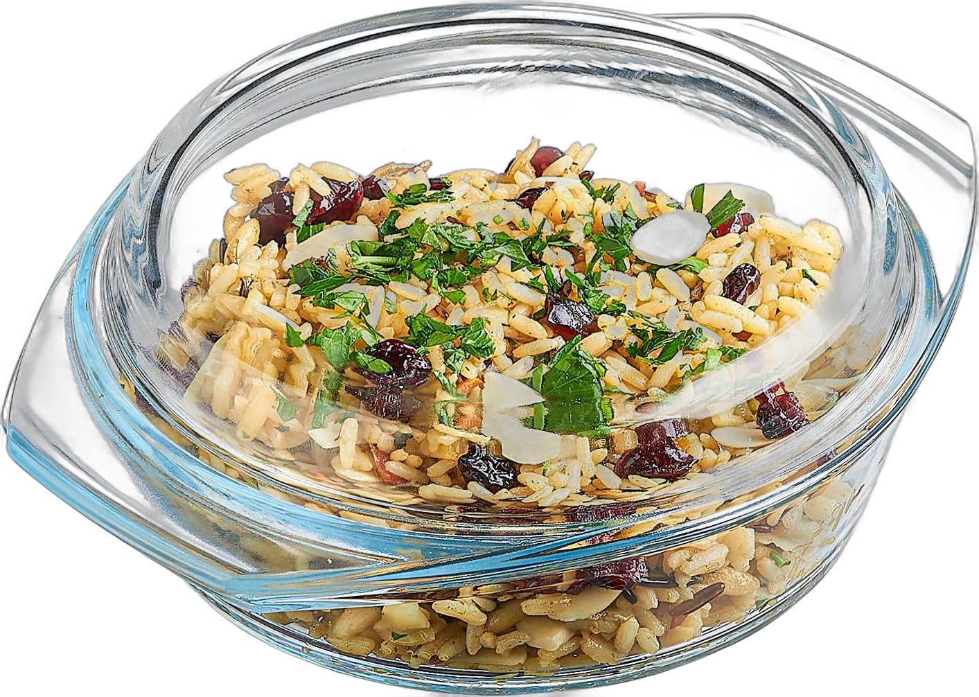 Simax round glass casserole dish