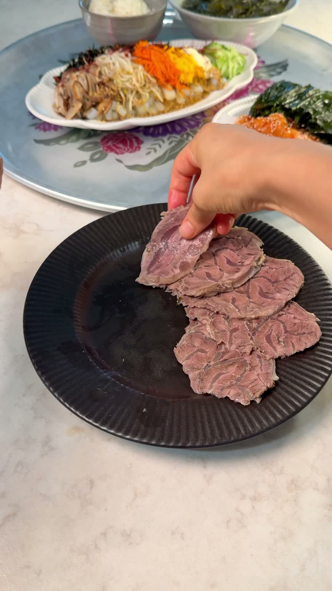 Cooked beef shank removed from the pot